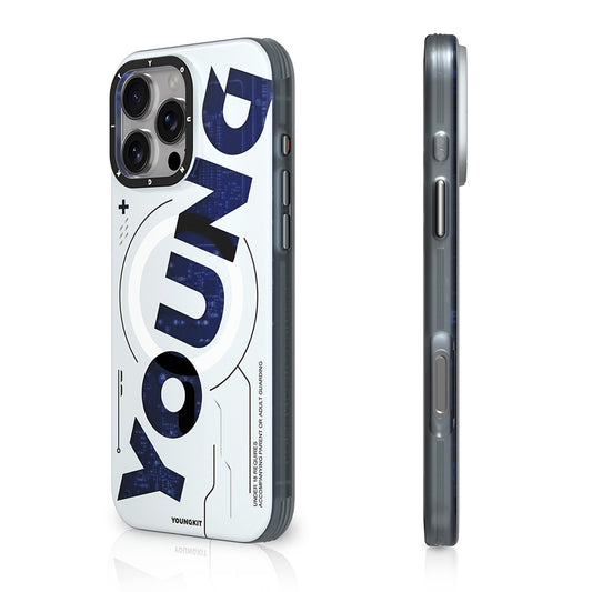 Apple iPhone 16 Pro Kılıf M-safe Şarj Özellikli Airbagli Çift Katmanlı Youngkit Future Serisi Kapak Kırmızı