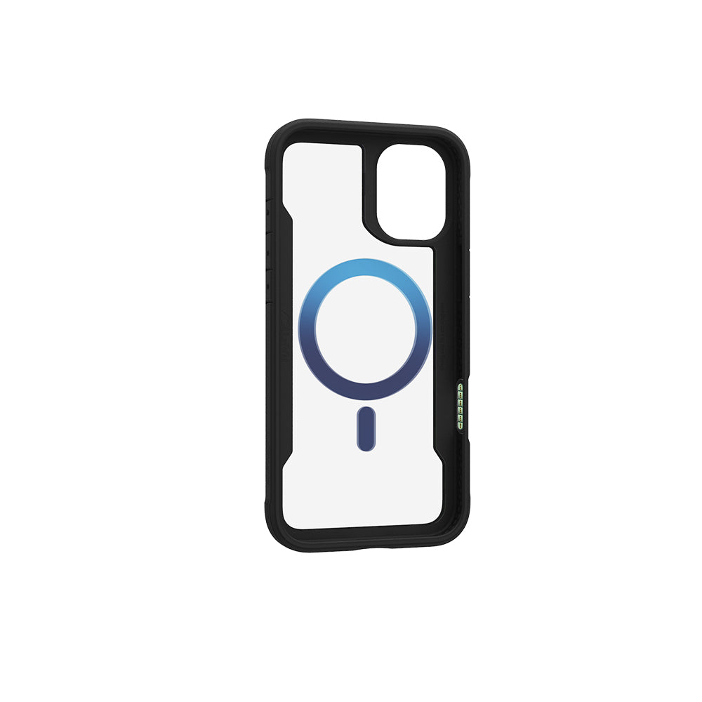 Apple iPhone 16 Pro Kılıf M-safe Şarj Özellikli Airbagli Raptic Shield 2.0 Serisi Şeffaf Arka Yüzey Kapak Turkuaz