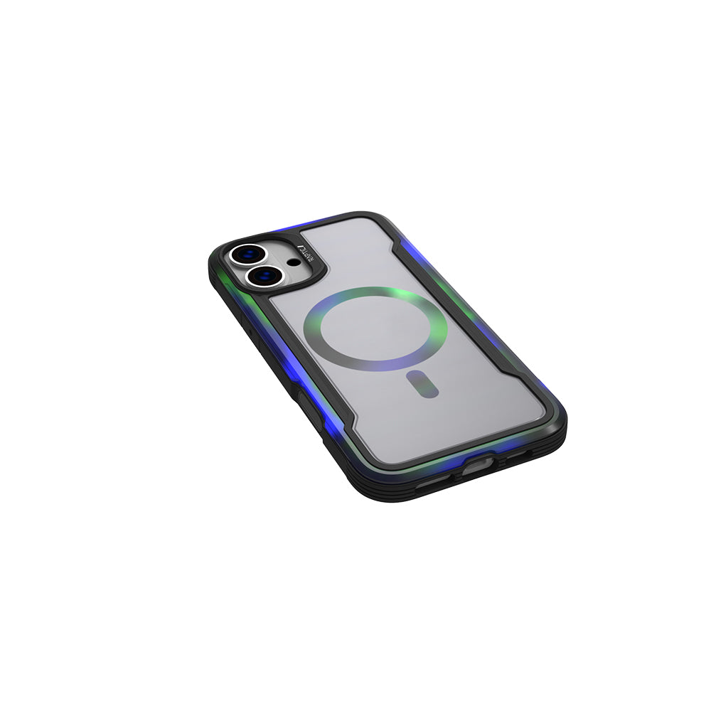 Apple iPhone 16 Pro Kılıf M-safe Şarj Özellikli Airbagli Raptic Shield 2.0 Serisi Şeffaf Arka Yüzey Kapak Turkuaz