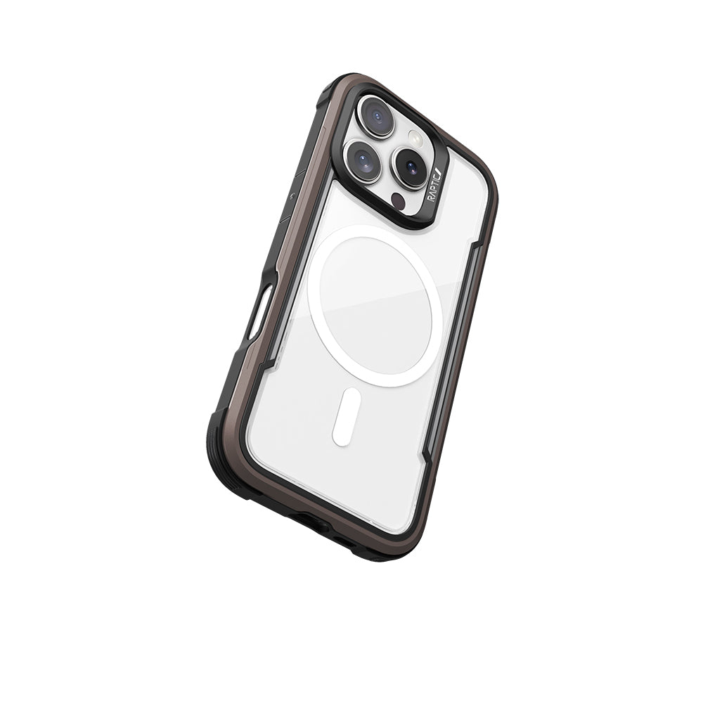 Apple iPhone 16 Pro Kılıf M-safe Şarj Özellikli Airbagli Raptic Shield Serisi Şeffaf Arka Yüzey Kapak Yeşil