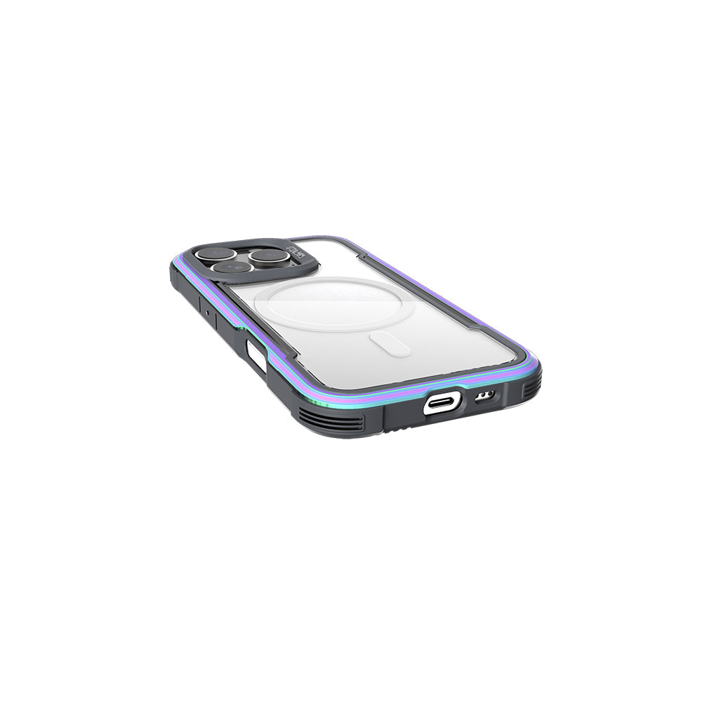 Apple iPhone 16 Pro Kılıf M-safe Şarj Özellikli Airbagli Raptic Shield Serisi Şeffaf Arka Yüzey Kapak Colorful