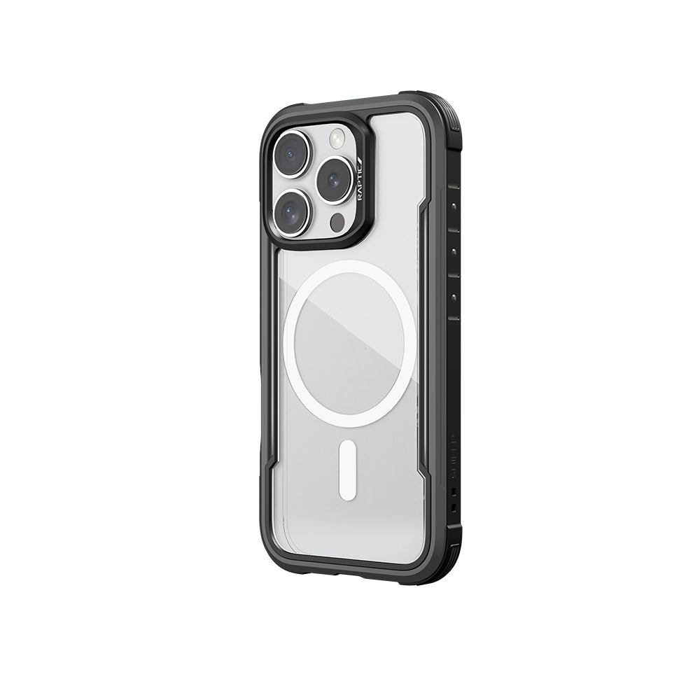 Apple iPhone 16 Pro Kılıf M-safe Şarj Özellikli Airbagli Raptic Shield Serisi Şeffaf Arka Yüzey Kapak Colorful