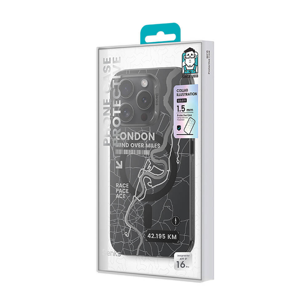 Apple iPhone 16 Pro Kılıf M-safe Şarj Özellikli Benks City Serisi Kapak Siyah