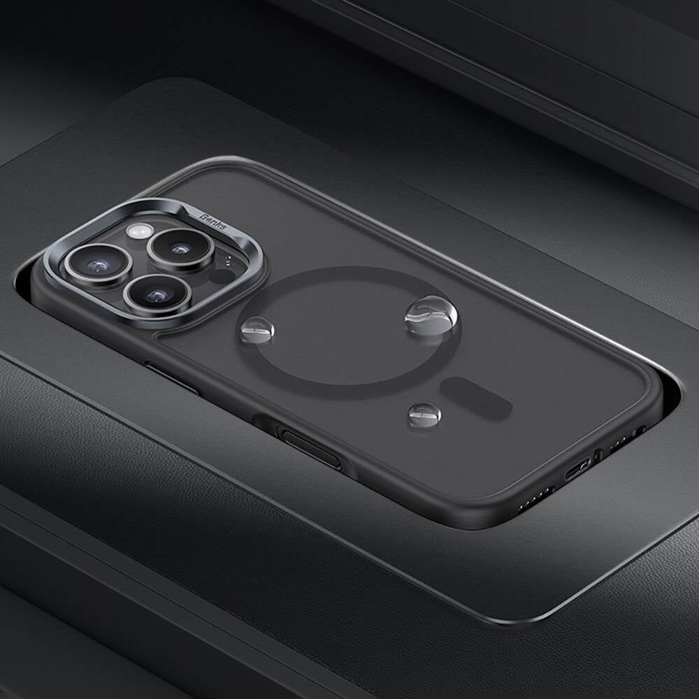Apple iPhone 16 Pro Max Kılıf M-safe Şarj Özellikli Benks Mist Protective Kapak Gri