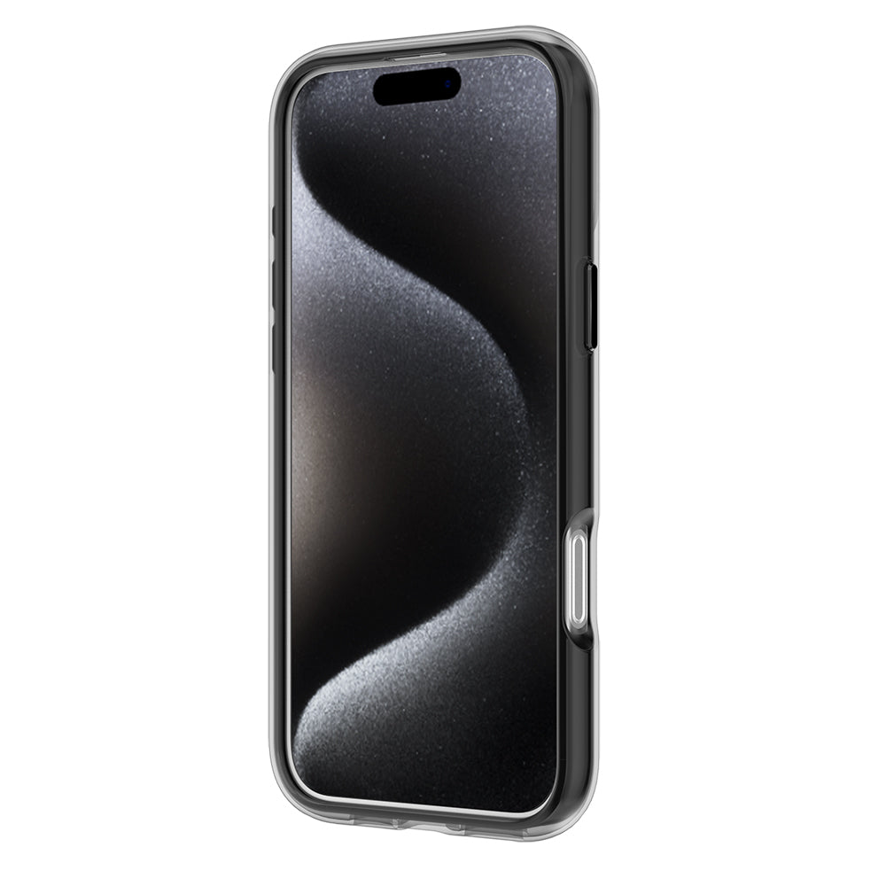 Apple iPhone 16 Pro Kılıf M-safe Şarj Özellikli Raptic AirJoy Serisi 360 Derece Dönebilen Standlı Kapak Siyah-Gri