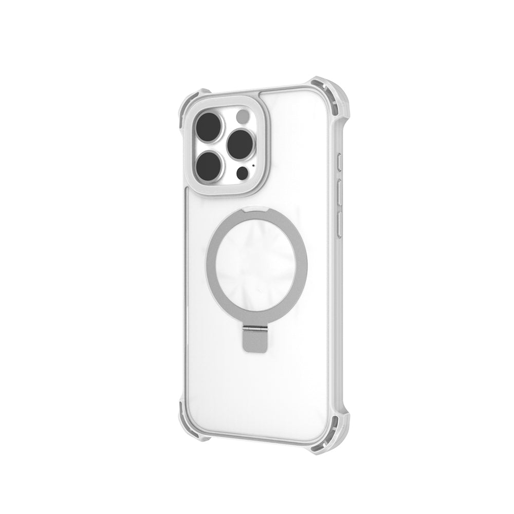 Apple iPhone 16 Pro Kılıf M-safe Şarj Özellikli Raptic Dual Serisi Şeffaf Standlı Kapak Siyah