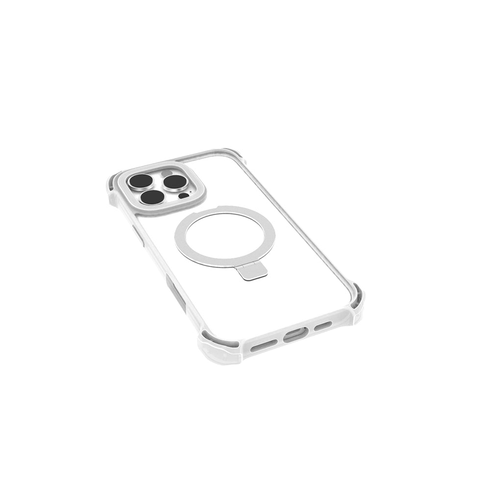 Apple iPhone 16 Pro Kılıf M-safe Şarj Özellikli Raptic Dual Serisi Şeffaf Standlı Kapak Siyah
