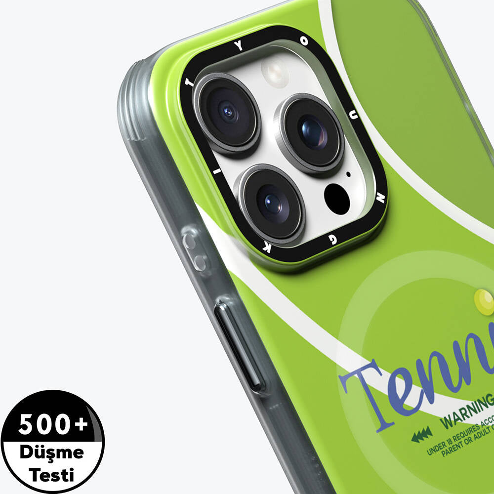 Apple iPhone 16 Pro Kılıf M-safe Şarj Özellikli Spor Tasarımlı Youngkit Dynamic Serisi Kapak Beyaz-Siyah