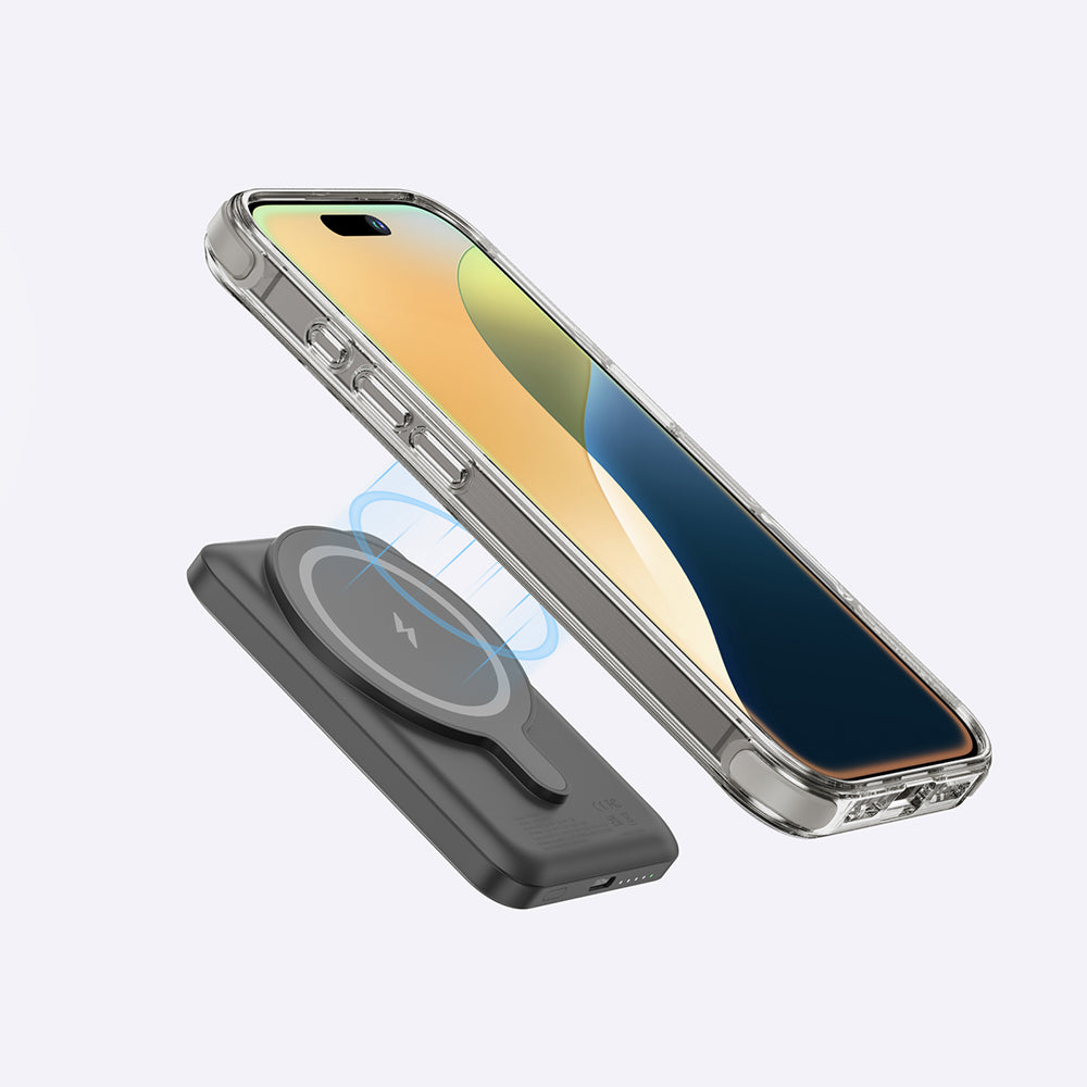 Apple iPhone 16 Pro Kılıf M-safe Şarj Özellikli Standlı Set Amazingthing Omni Adventure Serisi Kapak Rose Gold