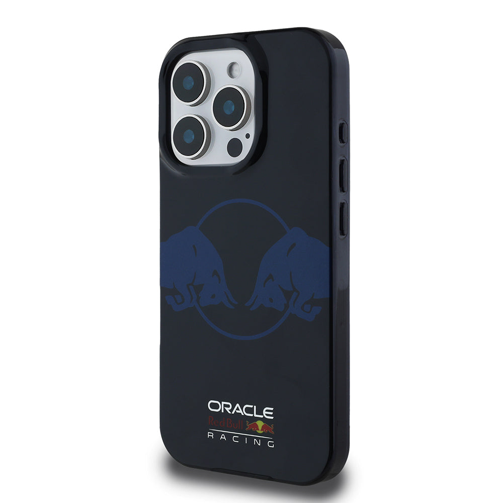 Apple iPhone 16 Pro Kılıf Redbull Orjinal Lisanslı M-safe Şarj Özellikli IML Çift Boğa Baskılı Sert PC Kapak Lacivert