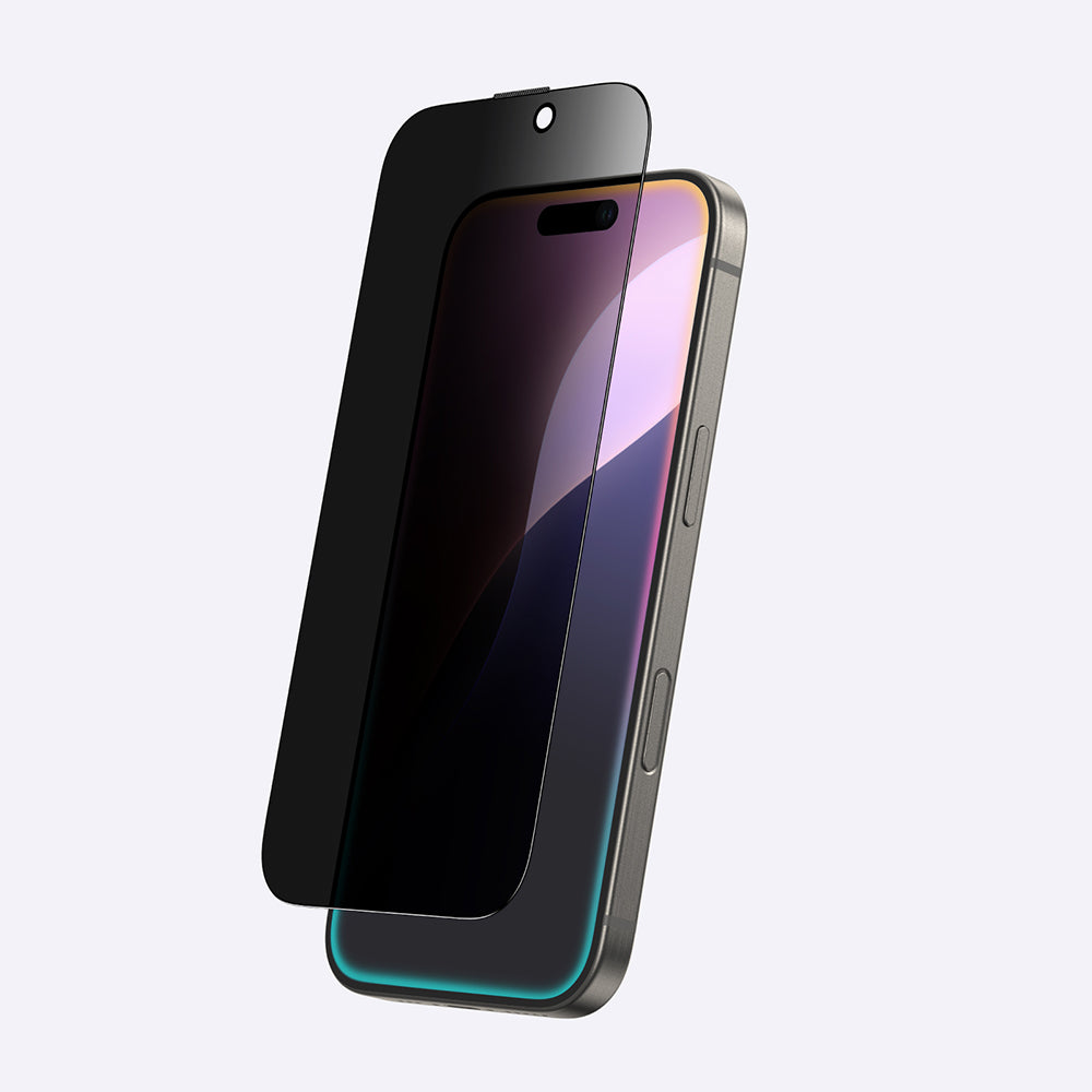 Apple iPhone 16 Pro Max Amazingthing Radix Privacy Parmak İzi Bırakmayan Temperli Cam Ekran Koruyucu Siyah