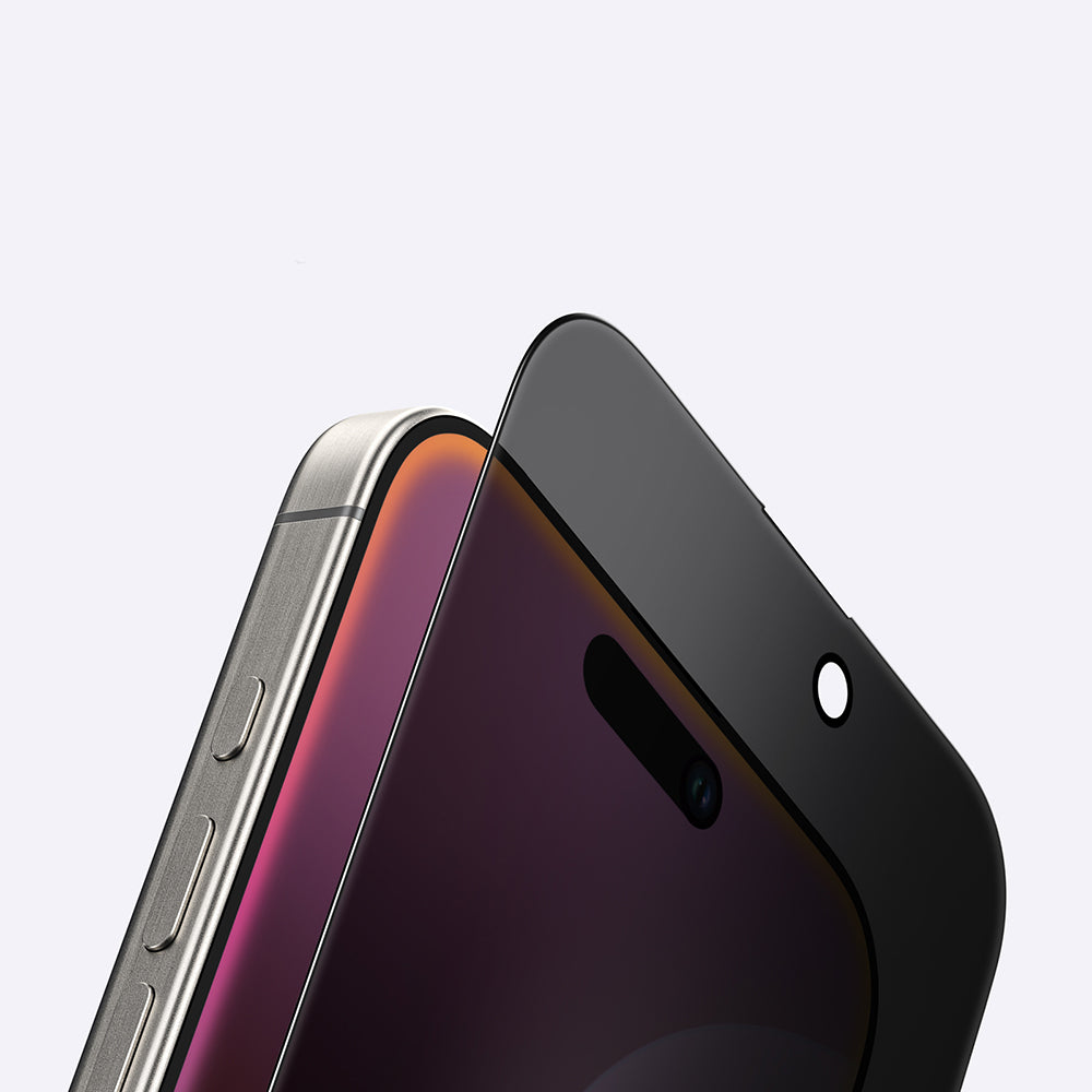 Apple iPhone 16 Pro Max Amazingthing Radix Privacy Parmak İzi Bırakmayan Temperli Cam Ekran Koruyucu Siyah