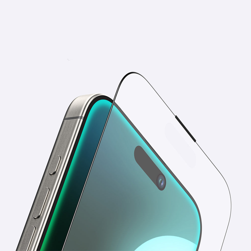 Apple iPhone 16 Pro Max Amazingthing Titan Mat Parmak İzi Bırakmayan Temperli Cam Ekran Koruyucu Siyah