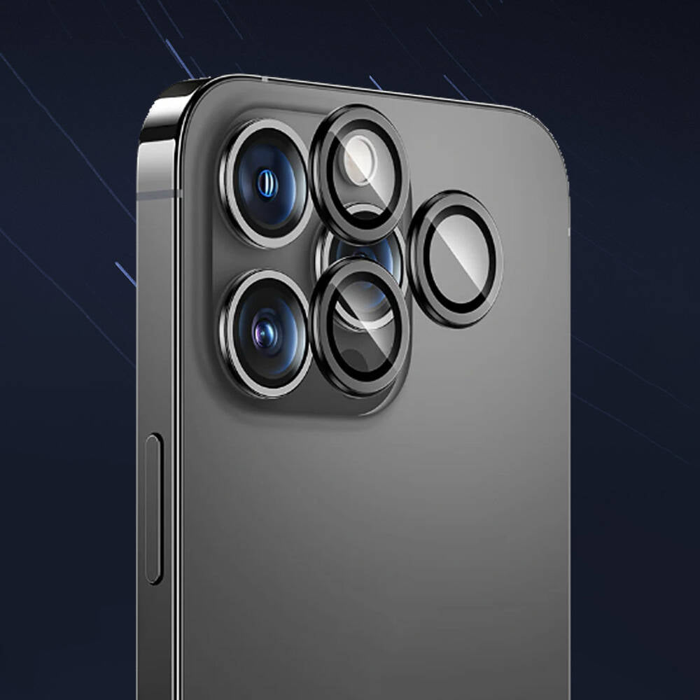 Apple iPhone 16 Pro Max Benks DR Safir Kamera Lens Koruyucu Titanyum-Gri