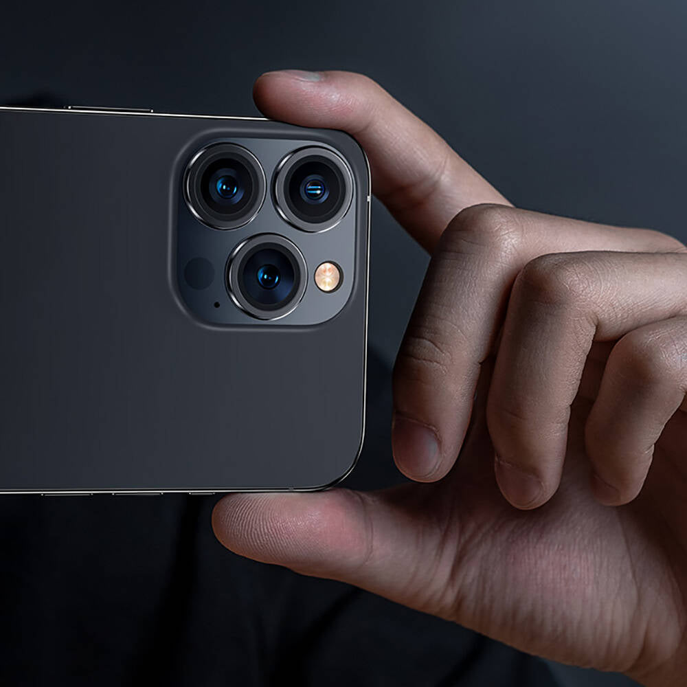 Apple iPhone 16 Pro Max Benks DR Safir Kamera Lens Koruyucu Gümüş