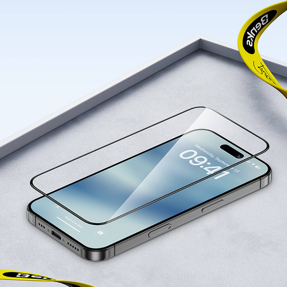 Apple iPhone 16 Pro Max Benks Ultra Shield 0.3mm Ekran Koruyucu + Kolay Uygulama Aparatlı Siyah