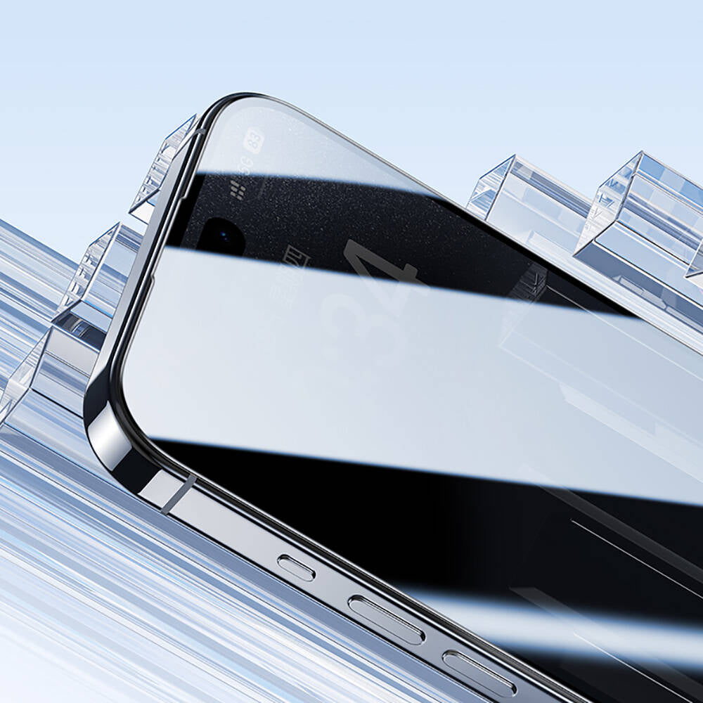 Apple iPhone 16 Pro Max Benks Ultra Shield 0.3mm Privacy Ekran Koruyucu + Kolay Uygulama Aparatlı Siyah