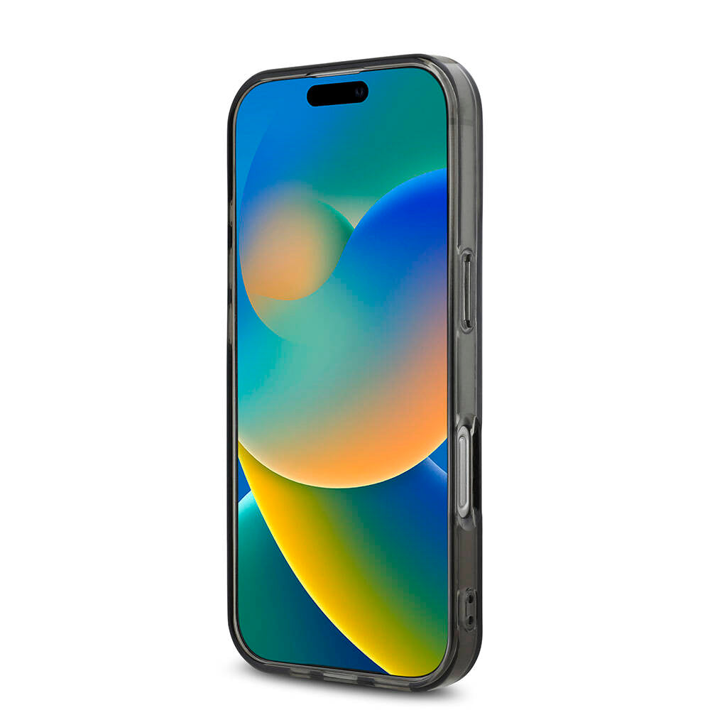 Apple iPhone 16 Pro Max Kılıf AMG Orjinal Lisanslı M-safe Şarj Özellikli IML Baskı Logolu Smoked Kapak Siyah