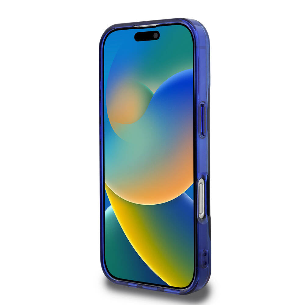 Apple iPhone 16 Pro Max Kılıf BMW Orjinal Lisanslı M-safe Şarj Özellikli M Logolu Üç Renk Çizgili Motorsport Circle Kapak Lacivert