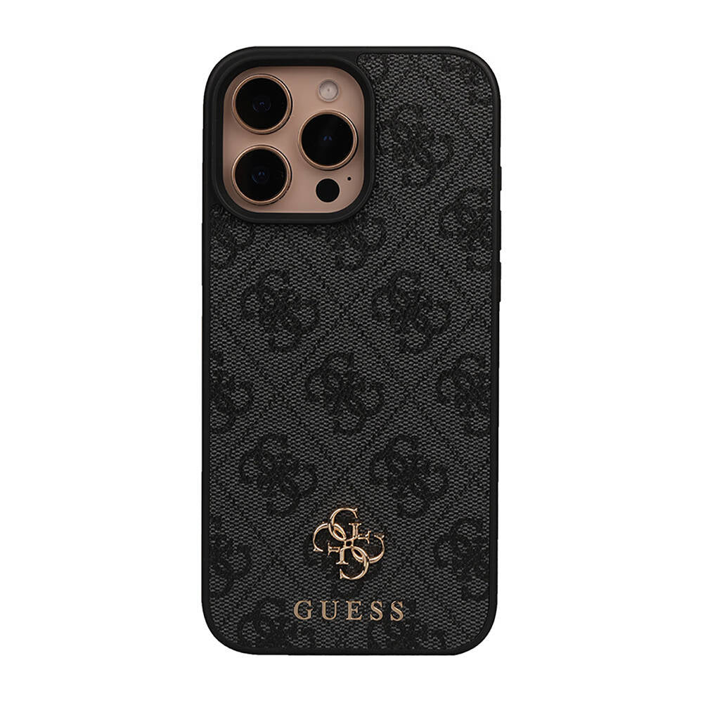 Apple iPhone 16 Pro Max Kılıf Guess Orjinal Lisanslı M-safe Şarj Özellikli Small 4G Classic Kapak Kahverengi