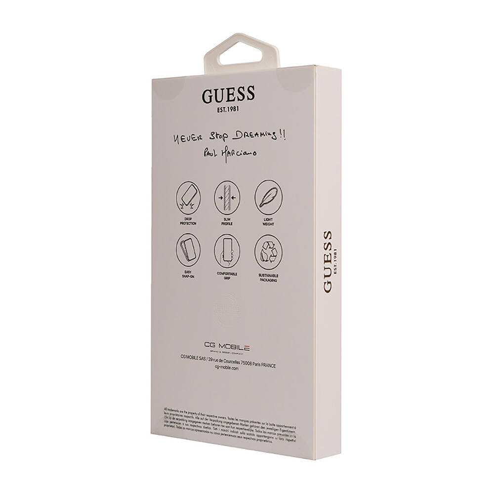 Apple iPhone 16 Pro Max Kılıf Guess Orjinal Lisanslı M-safe Şarj Özellikli Small 4G Classic Kapak Kahverengi