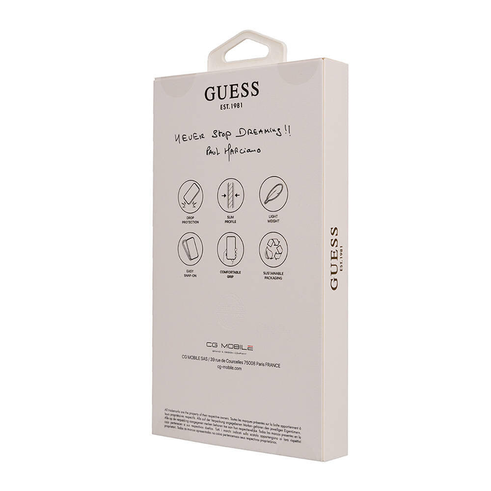 Apple iPhone 16 Pro Max Kılıf Guess Orjinal Lisanslı M-safe Şarj Özellikli Small 4G Classic Kapak Kahverengi