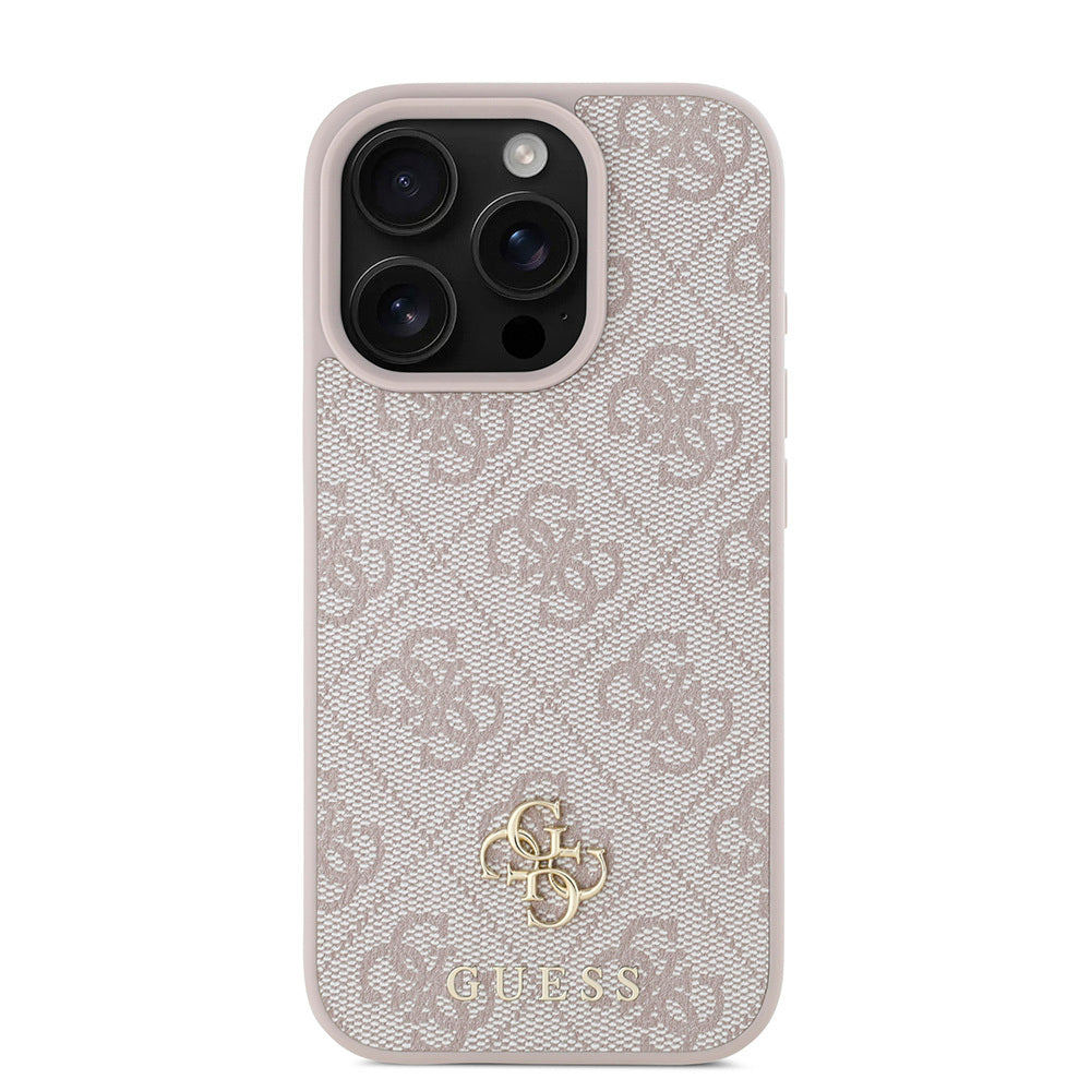 Apple iPhone 16 Pro Max Kılıf Guess Orjinal Lisanslı M-safe Şarj Özellikli Small 4G Classic Kapak Kahverengi