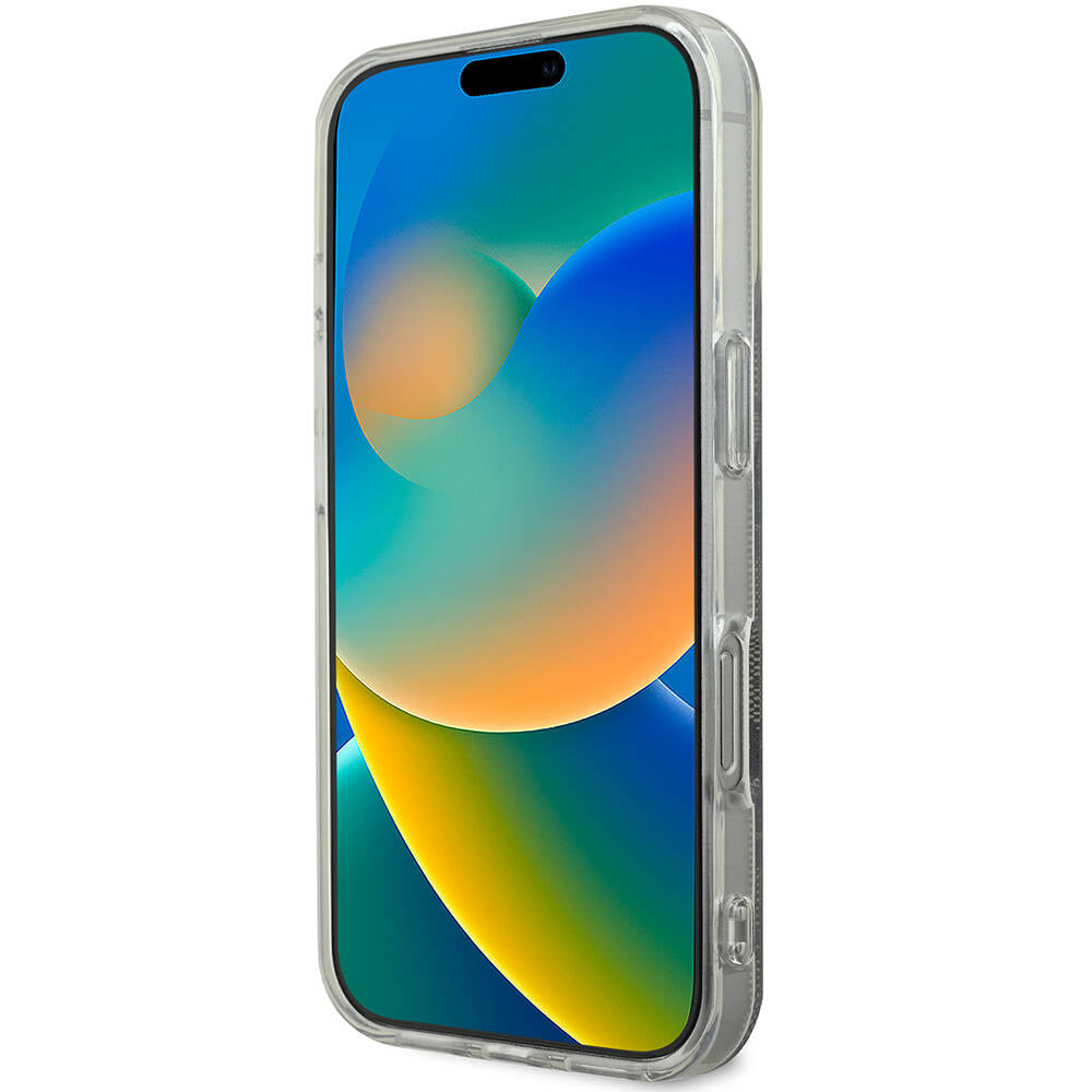 Apple iPhone 16 Pro Max Kılıf Guess Orjinal Lisanslı M-safe Şarj Özellikli Yazı Logolu 4G Desenli Kapak Kahverengi