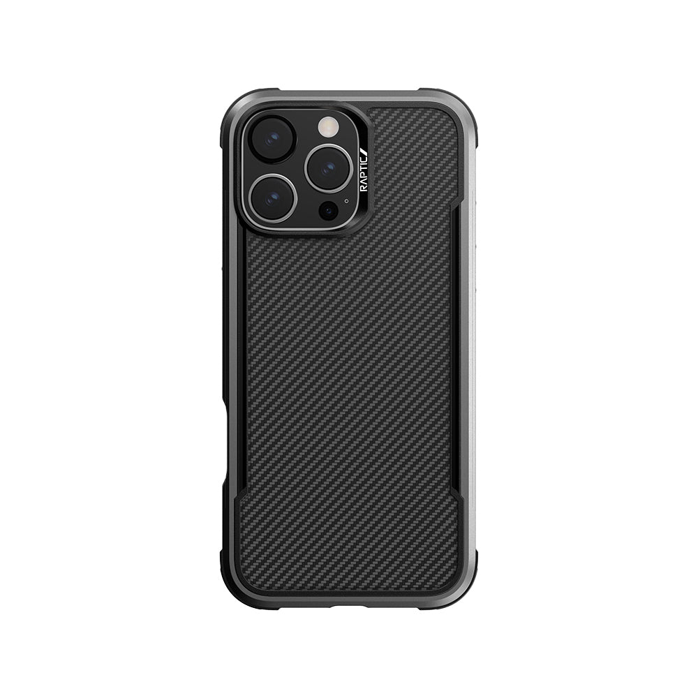 Apple iPhone 16 Pro Max Kılıf M-safe Şarj Özellikli Airbagli Raptic Apex Serisi Karbon Fiber Tasarımlı Kapak