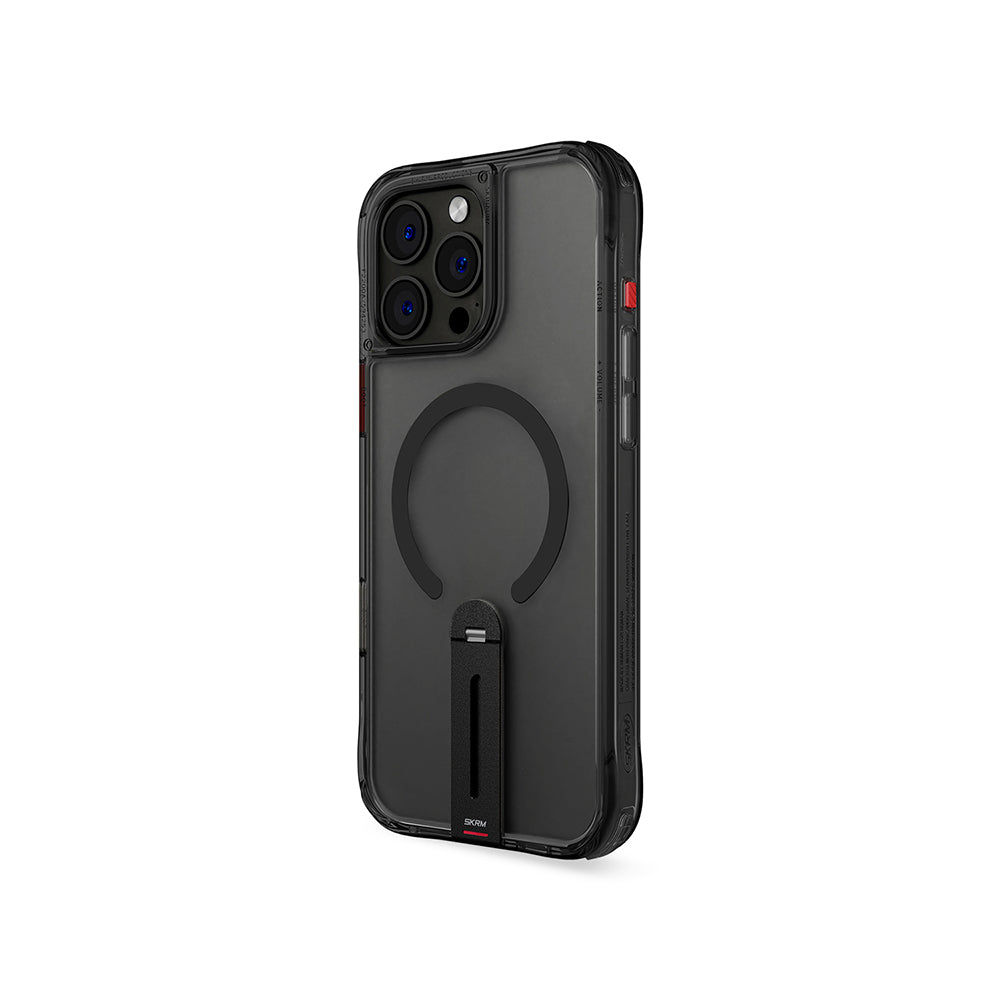 Apple iPhone 16 Pro Max Kılıf M-safe Şarj Özellikli 360 Derece Dönebilen Standlı Skinarma Helix Kapak Titanyum