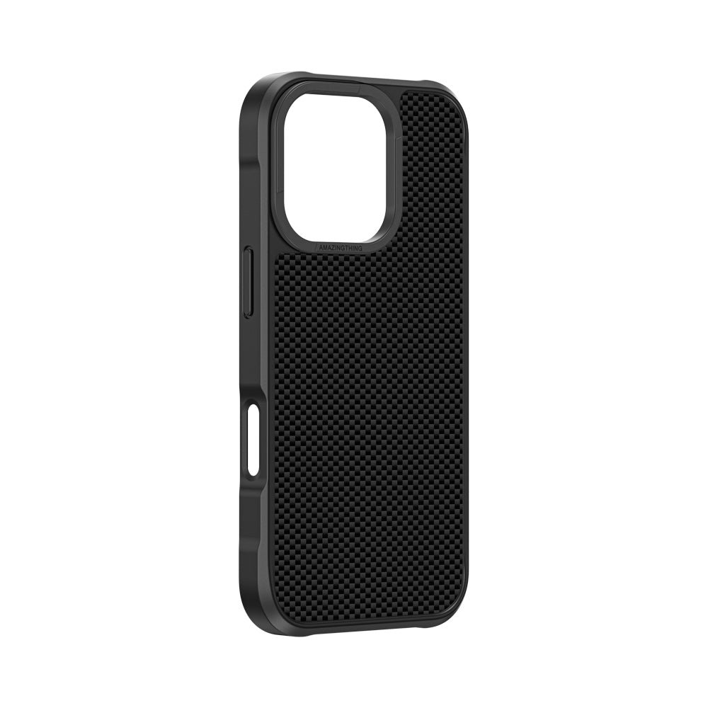Apple iPhone 16 Pro Max Kılıf M-safe Şarj Özellikli 600D Aramid Fiber Amazingthing Titan Max Serisi Kapak Siyah