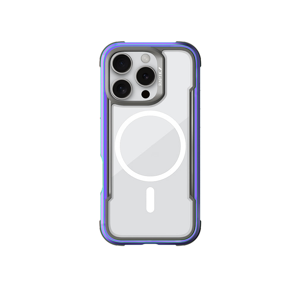 Apple iPhone 16 Pro Max Kılıf M-safe Şarj Özellikli Airbagli Raptic Shield Serisi Şeffaf Arka Yüzey Kapak Colorful