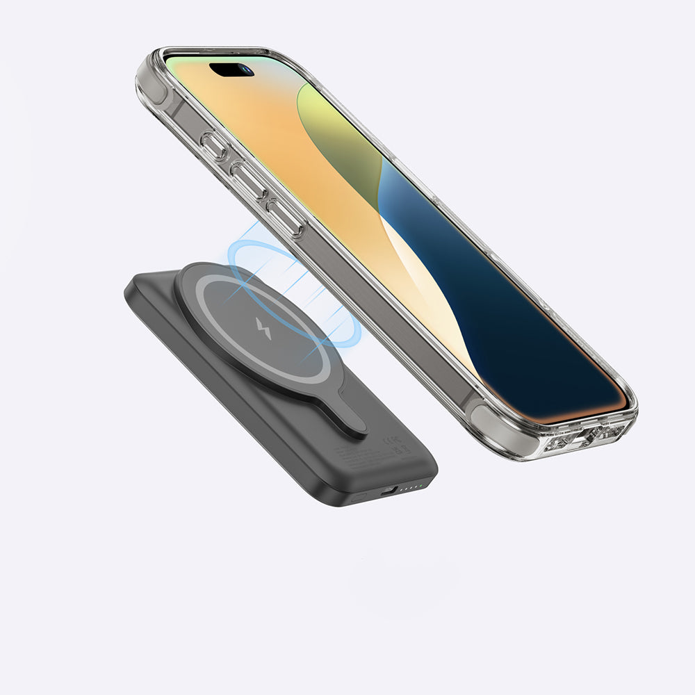 Apple iPhone 16 Pro Max Kılıf M-safe Şarj Özellikli Amazingthing Omni Serisi Kapak Gri