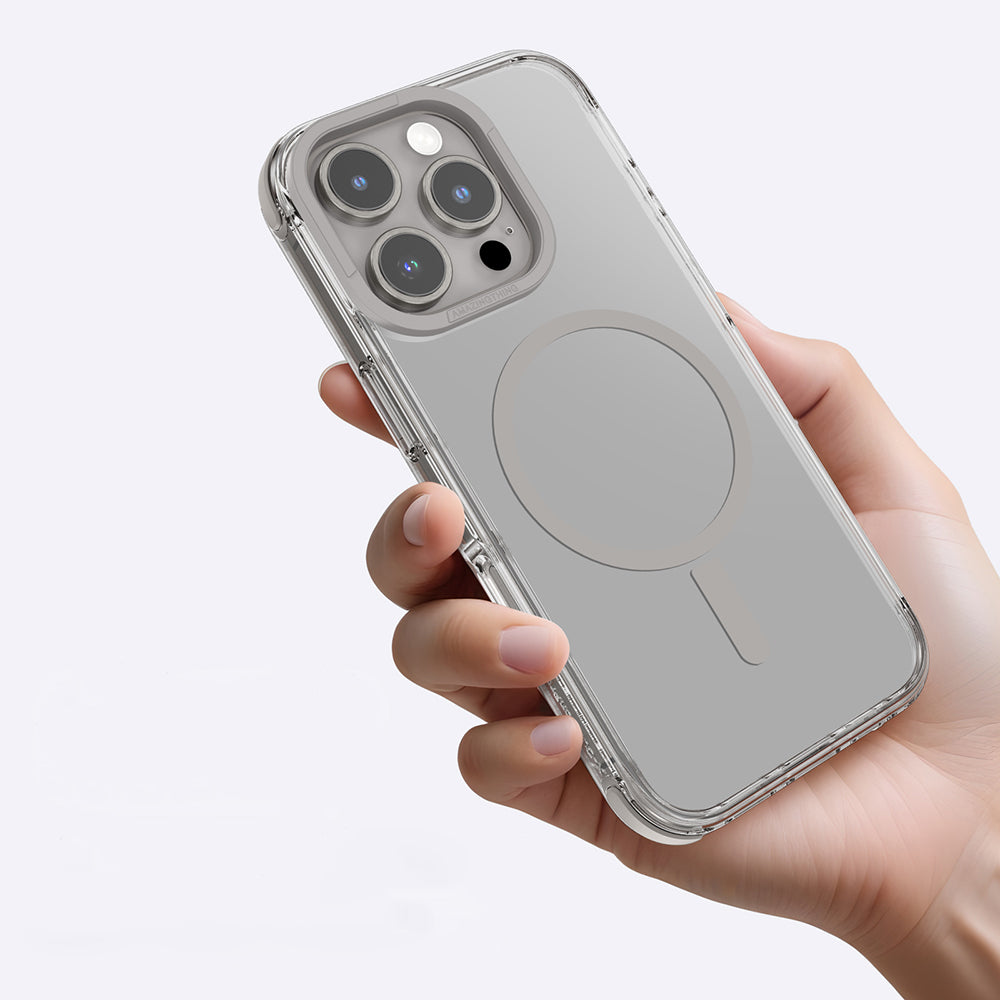 Apple iPhone 16 Pro Max Kılıf M-safe Şarj Özellikli Amazingthing Omni Serisi Kapak Gri