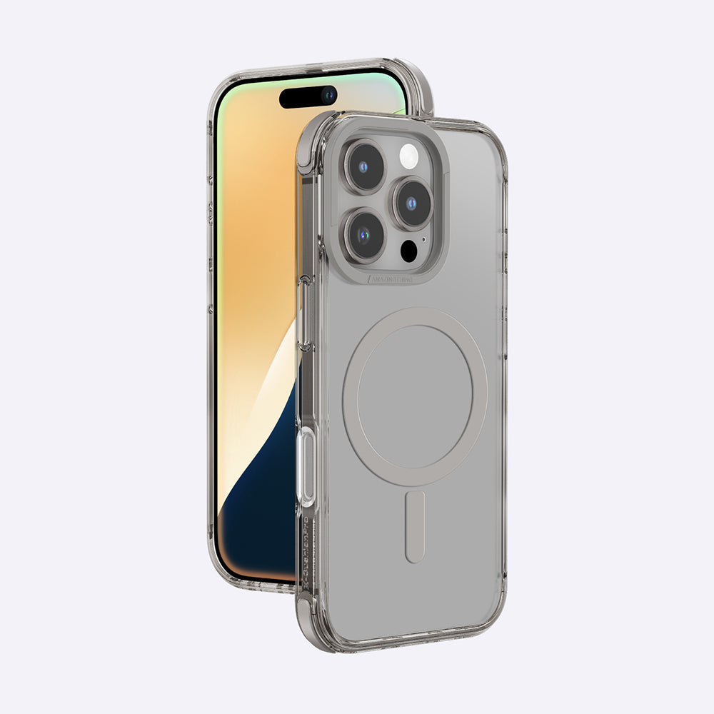 Apple iPhone 16 Pro Max Kılıf M-safe Şarj Özellikli Amazingthing Omni Serisi Kapak Gri