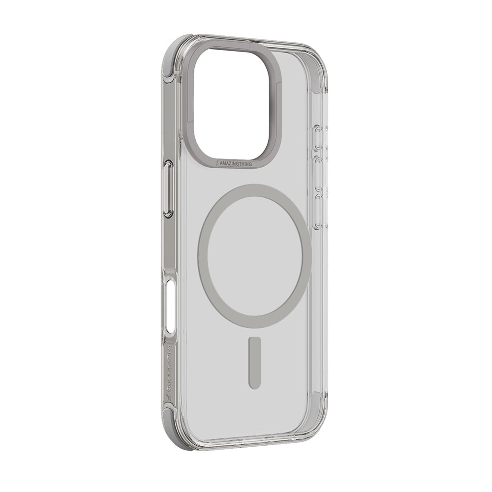 Apple iPhone 16 Pro Max Kılıf M-safe Şarj Özellikli Amazingthing Omni Serisi Kapak Gri