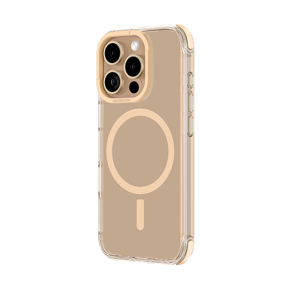 Apple iPhone 16 Pro Max Kılıf M-safe Şarj Özellikli Amazingthing Omni Serisi Kapak Gri