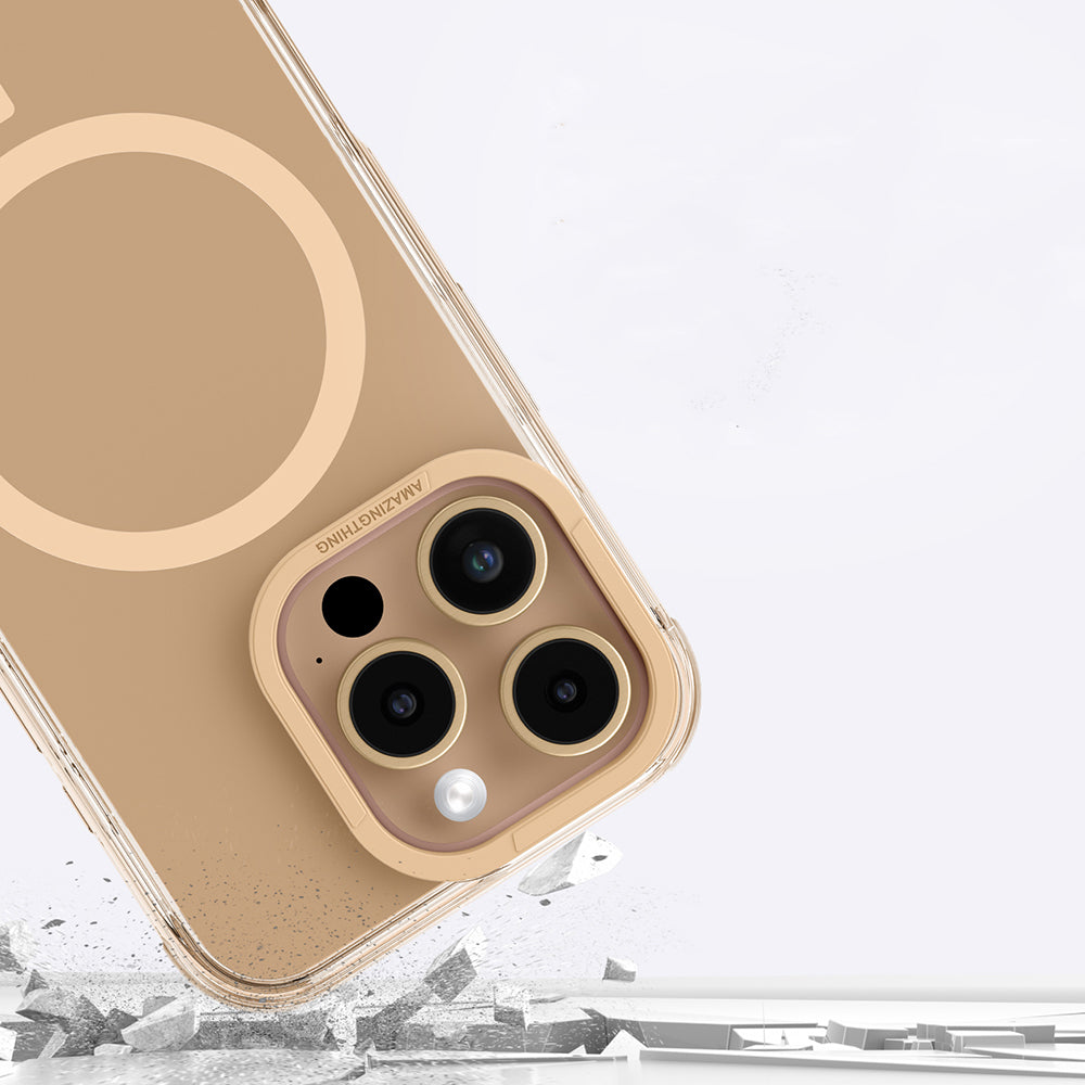 Apple iPhone 16 Pro Max Kılıf M-safe Şarj Özellikli Amazingthing Omni Serisi Kapak Gri
