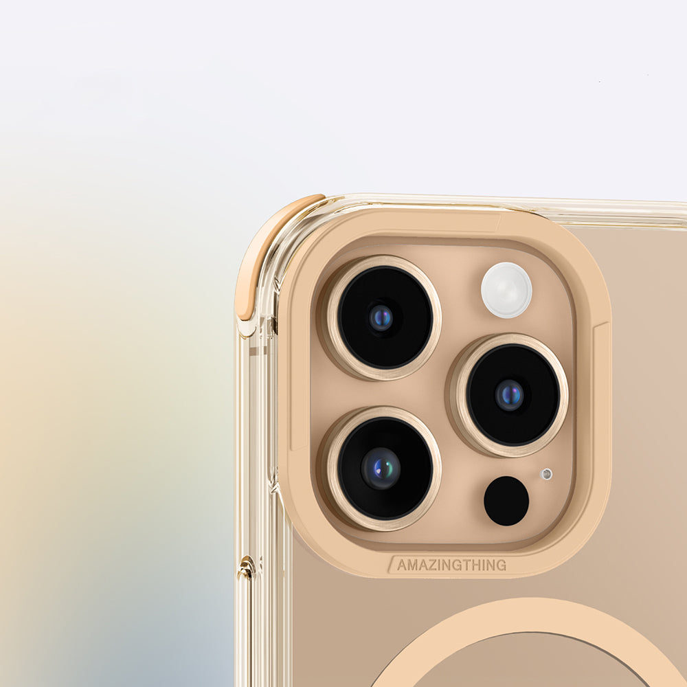 Apple iPhone 16 Pro Max Kılıf M-safe Şarj Özellikli Amazingthing Omni Serisi Kapak Gri