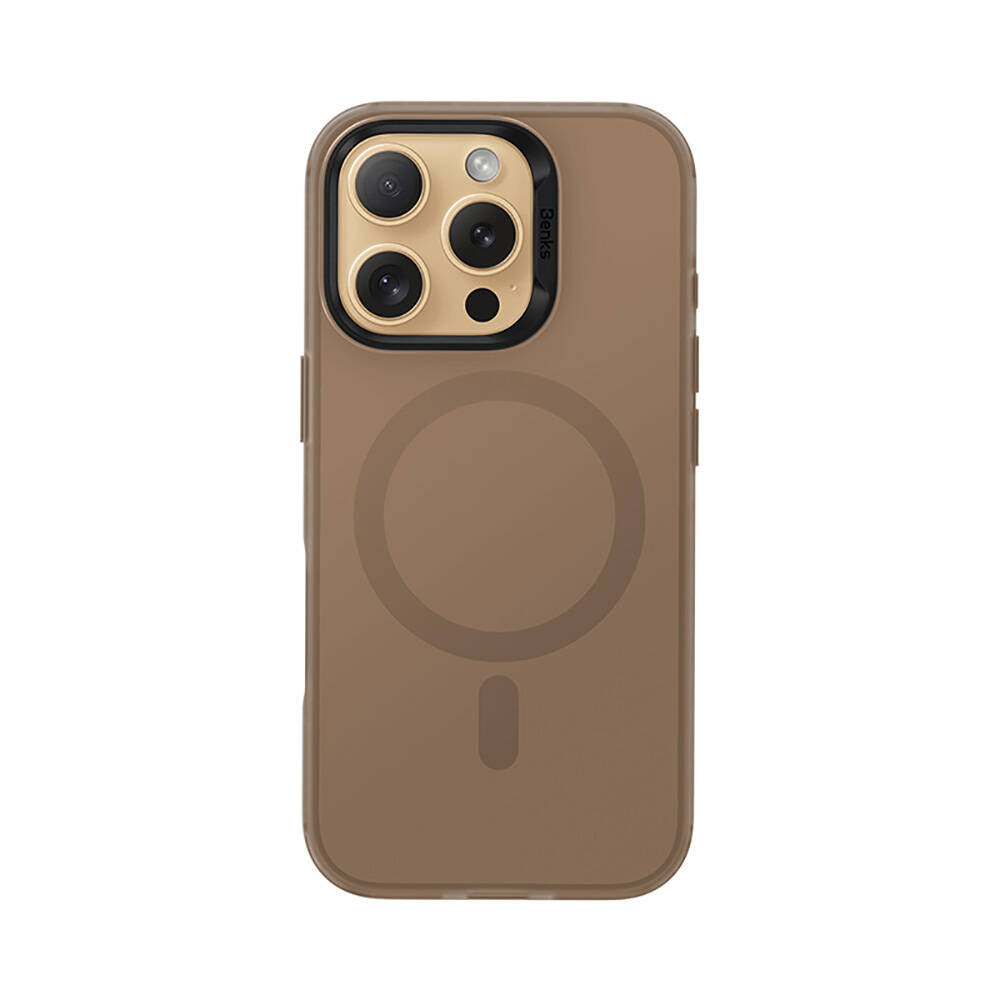 Apple iPhone 16 Pro Max Kılıf M-safe Şarj Özellikli Benks Lucid Armor Kapak Gold