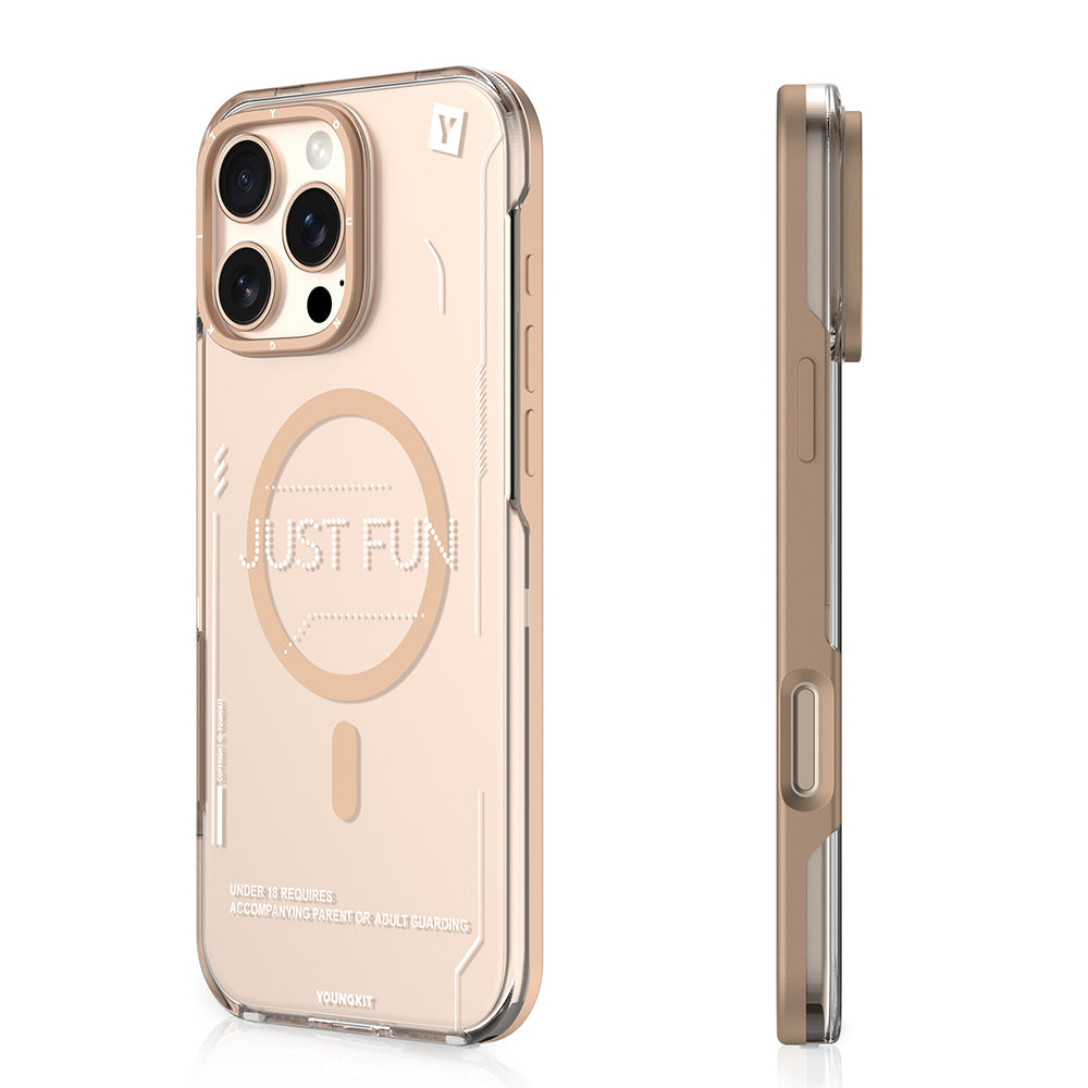 Apple iPhone 16 Pro Max Kılıf M-safe Şarj Özellikli Çıkarılabilir Arka Yüzeyli Youngkit Mecha Kapak