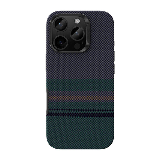 Apple iPhone 16 Pro Max Kılıf M-safe Şarj Özellikli Karbon Fiber Tasarımlı Benks Aurora ArmorPro Kevlar Kapak