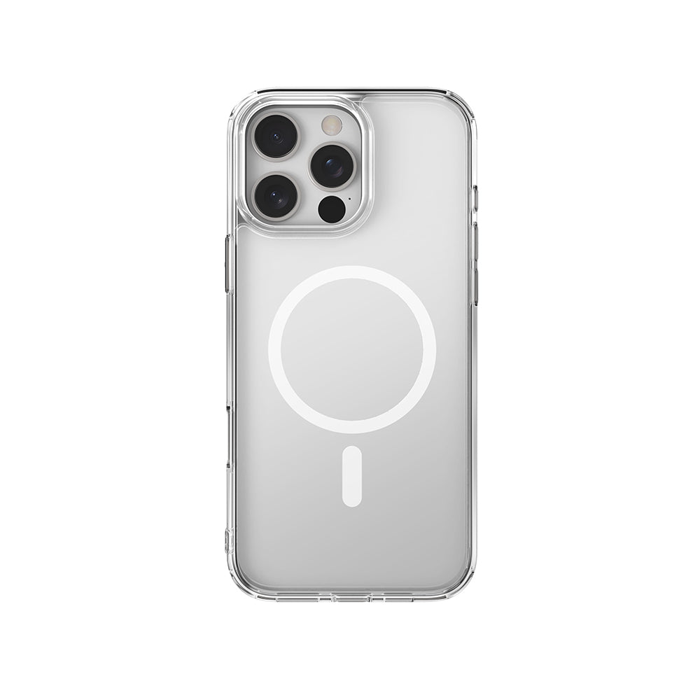 Apple iPhone 16 Pro Max Kılıf M-safe Şarj Özellikli Raptic Crystal M-safe Serisi Şeffaf Kapak Şeffaf