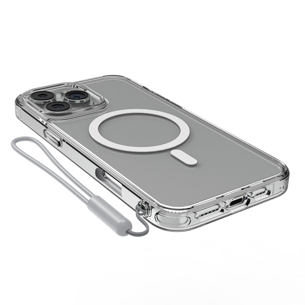 Apple iPhone 16 Pro Max Kılıf M-safe Şarj Özellikli Raptic Crystal M-safe Serisi Şeffaf Kapak Şeffaf