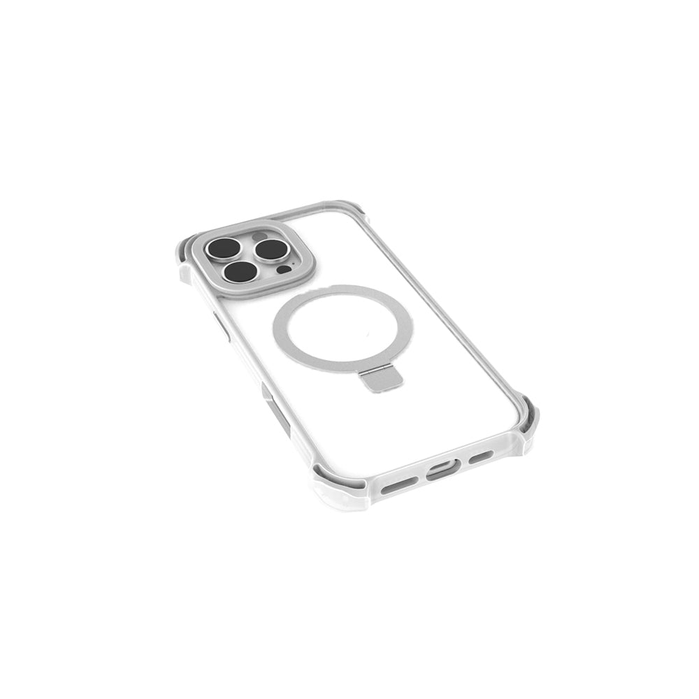 Apple iPhone 16 Pro Max Kılıf M-safe Şarj Özellikli Raptic Dual Serisi Şeffaf Standlı Kapak Siyah