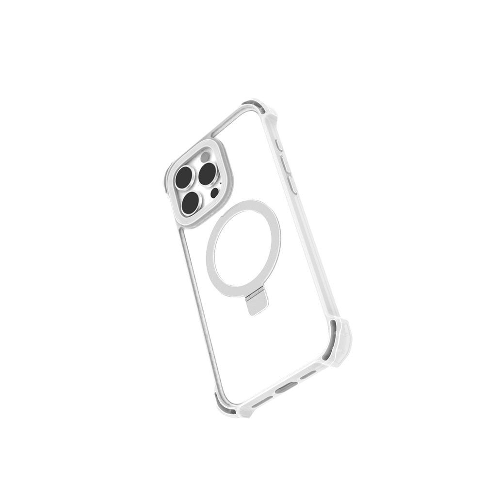 Apple iPhone 16 Pro Max Kılıf M-safe Şarj Özellikli Raptic Dual Serisi Şeffaf Standlı Kapak Şeffaf