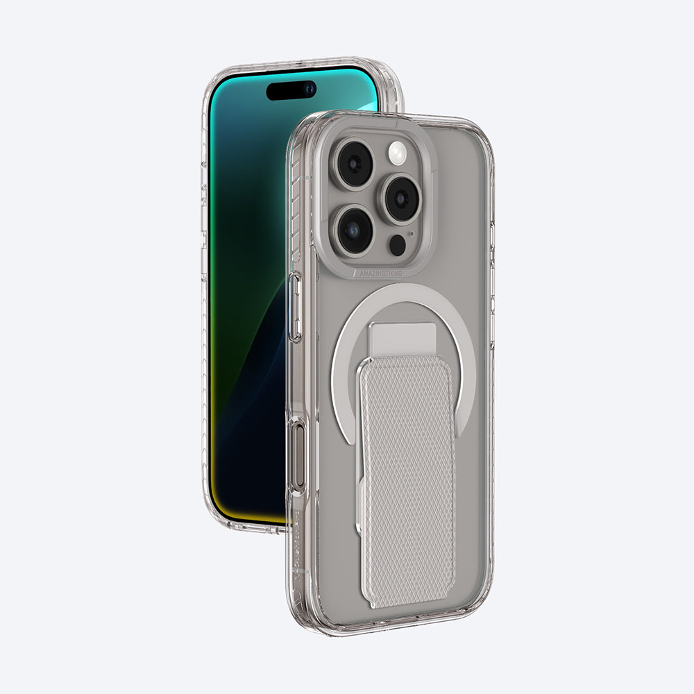 Apple iPhone 16 Pro Max Kılıf M-safe Şarj Özellikli Standlı Amazingthing Titan Pro Plus Kapak Rose Gold