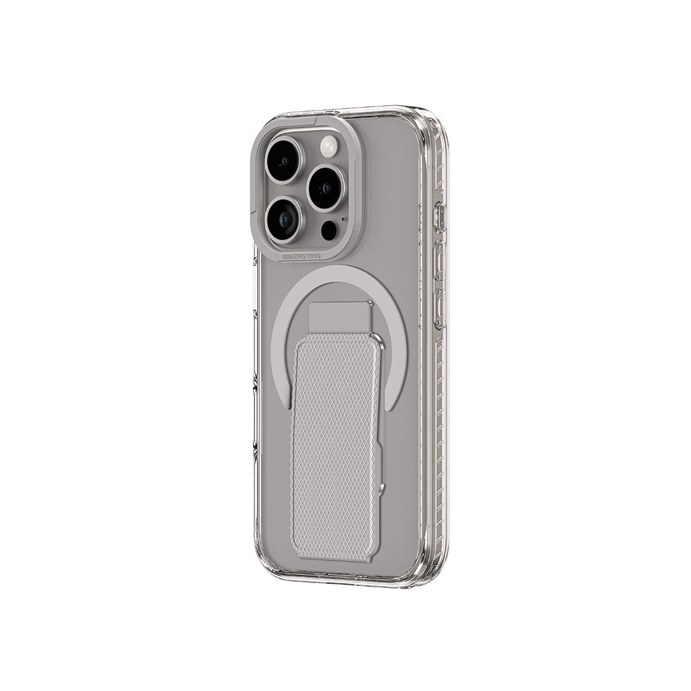 Apple iPhone 16 Pro Max Kılıf M-safe Şarj Özellikli Standlı Amazingthing Titan Pro Plus Kapak Siyah