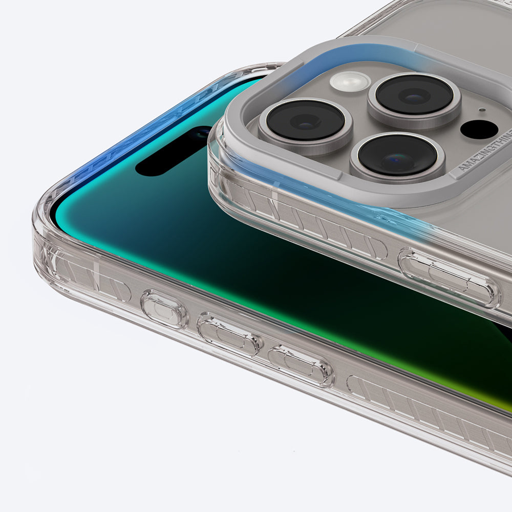 Apple iPhone 16 Pro Max Kılıf M-safe Şarj Özellikli Standlı Amazingthing Titan Pro Plus Kapak Gri