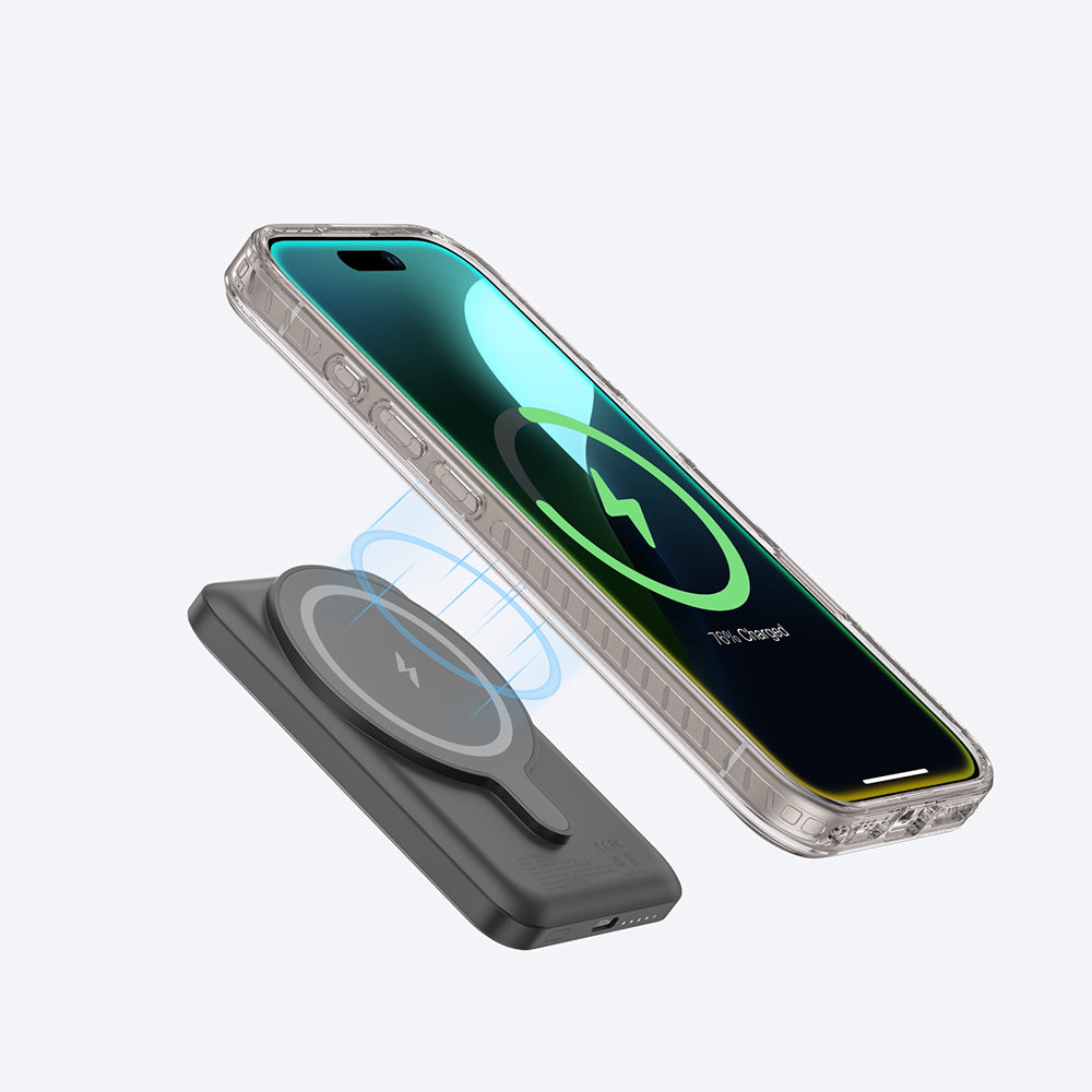Apple iPhone 16 Pro Max Kılıf M-safe Şarj Özellikli Standlı Amazingthing Titan Pro Plus Kapak Siyah